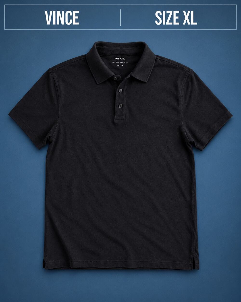 Vince Men’s XL Dark Navy 100% Cotton Polo NWOT